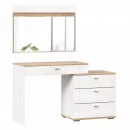 Стол туалетный комбинированный с зеркалом 890 Фиджи 012 Дуб Золотой Белый_0