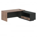 Стол руководителя правый VELION VENEER VRCT 2119 R Американский орех Яшма черная_9