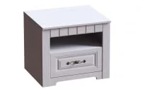 Тумба прикроватная Прованс 08 Бодега белая Платина премиум_1