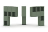 Надставка на стол высокая двухсторонняя + задняя стенка (8 шт.) CONCEPT CN.DNV-005 Кобо Черный металл_11