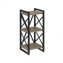 Стеллаж на регулируемых опорах - 3 полки LOFT VR.L-MST.O-3.4 Металл черный Тиквуд темный_12