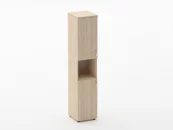 Шкаф высокий закрытый с нишей Glassy 6.19.11Л Дуб сантана светлый_19