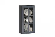 Шкаф кухонный 600 высокий со стеклом Мокка ЛД 274.450.000.176 Черный Дуб фактурный антрацит_23