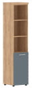 Шкаф колонка с глухой малой дверью и топом (левый) Torr LUX TLHC 42.5 L Дуб Бофорд Серо-голубой_10