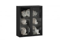 Шкаф кухонный 800 высокий со стеклом Герда ЛД 279.460.000.117 Черный/Черный/Антрацит_21