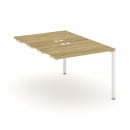 Двойной стол-приставка к опорным тумбам/шкафам CONCEPT CN.DSPR-001 Дуб Винченцо Белый_18