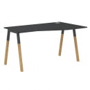 Стол эргономичный правый Forta FCT 1367 R Дуб Гамильтон Черный графит_1