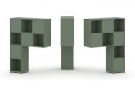 Надставка на стол высокая двухсторонняя + задняя стенка (8 шт.) CONCEPT CN.DNV-001 Кобо Белый металл_7