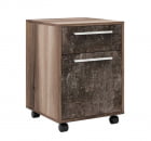 Тумба подкатная 2 ящика B-TONE BTN36130242 Вяз Бетон темный_1