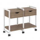 Тумба на колесных опорах наборная. Вариант №1 LOFT VR.L-TN-1.K Металл белый Дуб Аризона_4