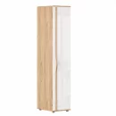 Шкаф одностворчатый глухой Марта-2 ЛД 406.010.000 Дуб золотой Белый глянец_0