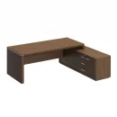 Стол руководителя левый на опорной тумбе VELAR ВЛ 139 ДТ Дуб табачный_5
