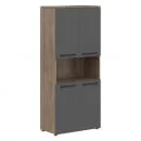 Шкаф с 2-мя комплектами глухих малых дверей MORRIS TREND MHC 85.4 Антрацит Кария Пальмира_9