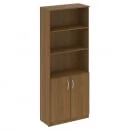 Шкаф высокий широкий (2 низкие двери ЛДСП) NOVA S В.СТ-1.1 Орех Гварнери_0