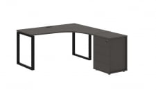 Стол эргономичный с тумбой правый EDIS EQCET 1518 R Мокко Черный_32