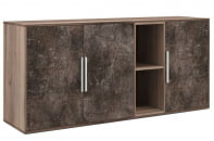 Шкаф низкий 3 створки B-TONE BTN36152042 Вяз Бетон темный_4