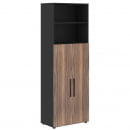 Шкаф с глухими средними дверьми VELION VENEER VRHCS 80.6 Американский орех Яшма черная_19