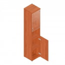 Шкаф для документов узкий с прозрачными стеклами Р.П-4СБ вишня Оксфорд_7