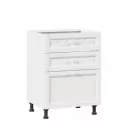 Тумба кухонная 600 с 3 ящиками ЛЮКС (4) Джулия ЛД 284.910.000.038 Белый_10