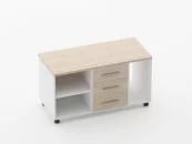 Тумба подкатная с нишей и полкой Deka 9.05.03Пр Туя/Белый_18