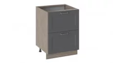 Шкаф напольный с 2-мя ящиками Одри Н2Я_72-60_2Я Дуб Сонома трюфель/Серый шелк_8