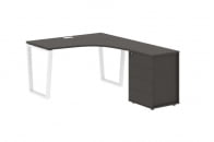 Стол эргономичный с тумбой правый EDIS EVCET 1318 R Мокко Белый_76