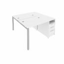 Рабочая станция с опорной тумбой Metal System Б.РС-СТП-2.1 Белый/Серый_14