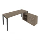 Рабочая станция на П-образном м/к с опорной тумбой правая Metal System Б.РС-СТС-2.5 Пр Вяз/Антрацит_25