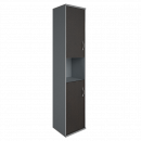 Шкаф высокий узкий левый Riva А.СУ-1.5 Л Венге/Металлик_24