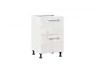 Тумба кухонная 500 с 2 ящиками (4) Герда ЛД 279.120.000.073 Чёрный/Антрацит глянец_8