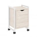 Тумба на колесных опорах с распашным фасадом LOFT VR.L-T2.K Металл белый Денвер светлый_2