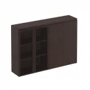 Шкаф для документов средний комбинированный (со стеклом + закрытый) MARK МК 322 Дуб валенсия_4