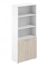 Шкаф высокий полуоткрытый Sigma SG.851.WH.OL Белый Дуб светлый_71