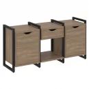 Тумба на регулируемых опорах наборная. Вариант №7 LOFT VR.L-TN-7.O Металл черный Дуб Аризона_12