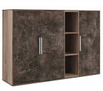 Шкаф средний 3 створки B-TONE BTN36152242 Вяз Бетон темный_5