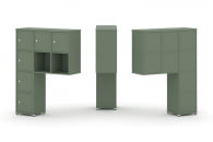 Надставка на стол высокая односторонняя + задняя стенка (8 шт.) + распашной фасад (6 шт.) CONCEPT CN.ONV-009 Кобо Белый металл_34