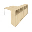 Рабочая станция с опорным шкафом-купе Metal System Б.РС-СШК-4.4 Акация/Антрацит_43