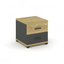 Тумба приставная с 2-мя ящиками CONCEPT CN.TUP-001 B/W Дуб Винченцо Антрацит_27