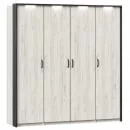 Шкаф четырехстворчатый с паспарту Техно 14 Дуб Крафт белый_10