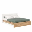 Кровать двуспальная 1600 с подъёмным механизмом Марта-2 ЛД 406.180.000 Дуб золотой Белый_1