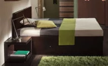 Кровать 3 (1400) HYPER Венге (спальня) Кровать 3 (1400) HYPER Венге (спальня)_2
