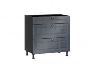 Тумба кухонная 800 с 3 ящиками ЛЮКС (5) Мокка ЛД 274.200.000.138 Черная Дуб фактурный антрацит_12