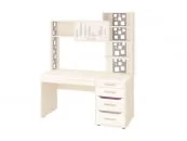 Стол компьютерный с надстройкой Мегаполис 55.24 55.25 Сосна Астрид_3