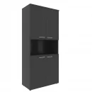 Шкаф с 2-мя комплектами глухих малых дверей и топом XHCS 85.4 Легно Темный_18