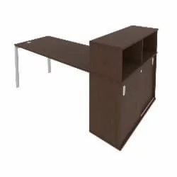 Рабочая станция с опорным шкафом-купе Metal System Б.РС-СШК-3.4 Венге/Серый Рабочая станция с опорным шкафом-купе Metal System Б.РС-СШК-3.4 Венге/Серый