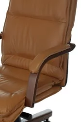 Кресло руководителя Бюрократ T-9927WALNUT Горчичный