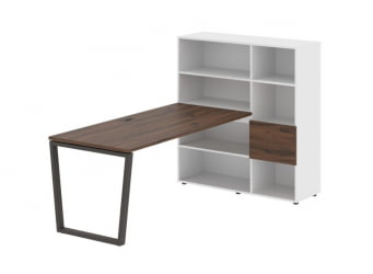 Рабочая станция ЕДИС ЕВРСТ 1217 Дуб Денвер темный Мокко Белый / EDIS EVRST