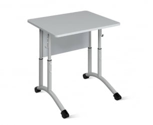 Стол для школьника 1-местный регулируемый (рост 3-5) 600х500 мм ЛДСП Бук/Металл Серый