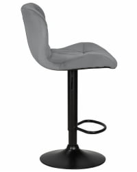 Стул барный DOBRIN BARNY BLACK (серый велюр (MJ9-75))