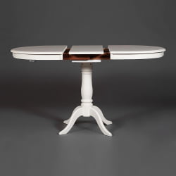 Стол раскладной Solerno (ME-T4EX) дерево гевея/мдф, 70х100+29х75см, ivory white (слоновая кость 2-5)